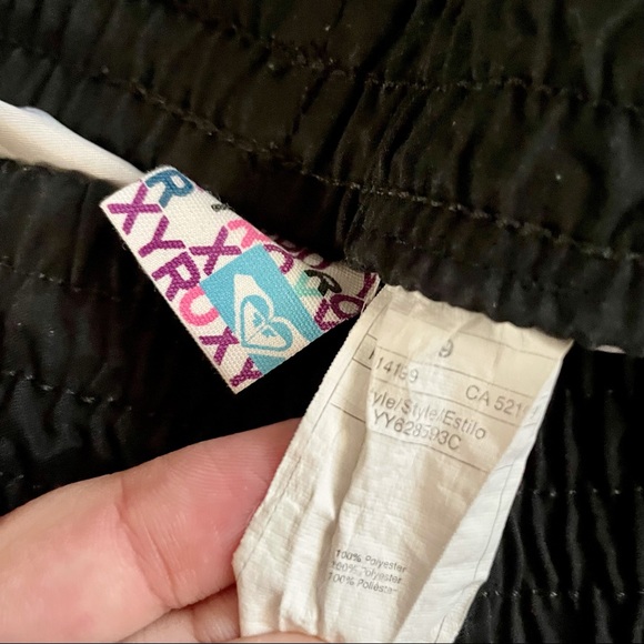 Roxy Black White Floral Athletic Shorts - Picture 5 of 5